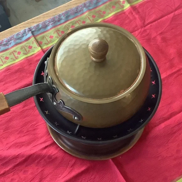 Stockli Swiss Fondue with warmer vintage copper 1940’s/50’s - Picture 5 of 7